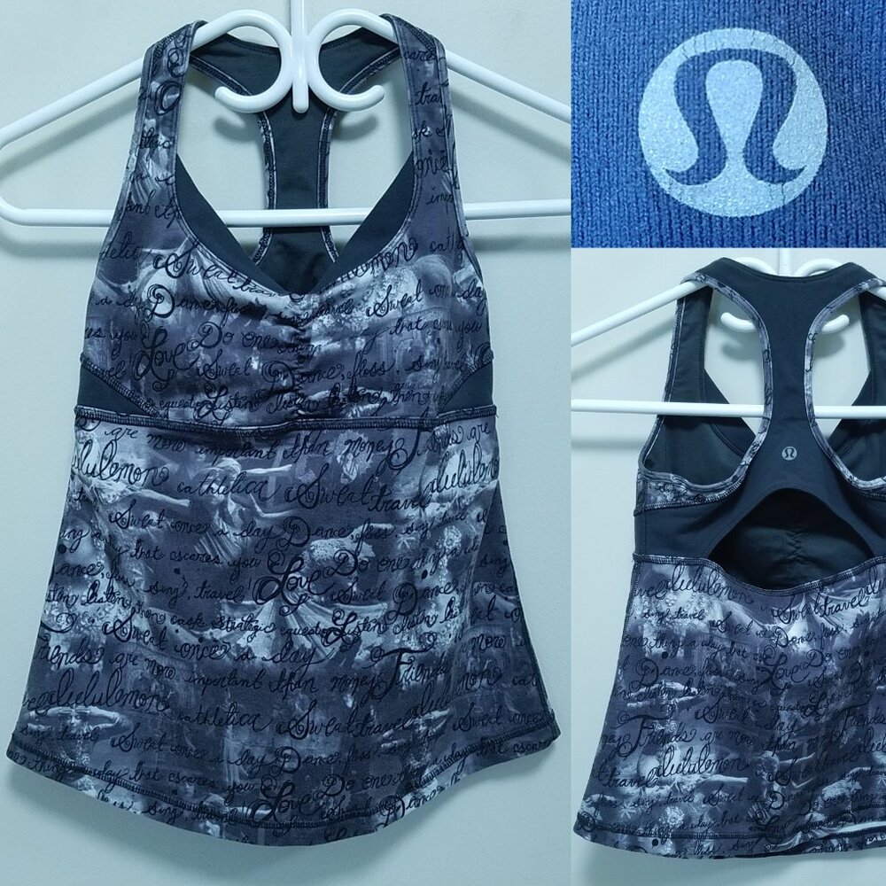 Lululemon Dancer Ballet Tank Top Size 4 XS  Shirt Run Yoga Ruched